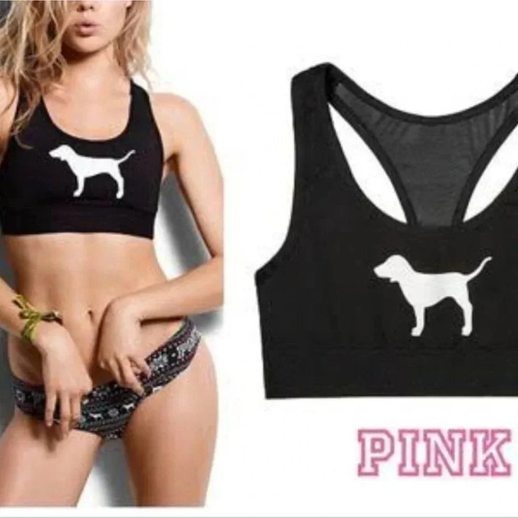 Pink Victoria's Secret Dog Racer Back Sports Bra / XS - Picture 6 of 6